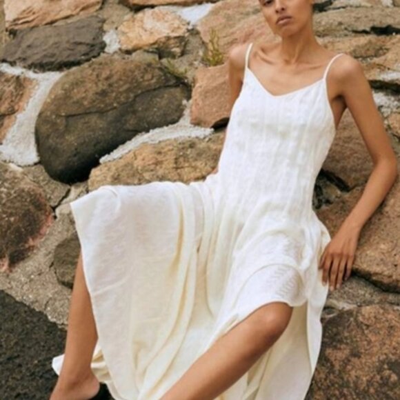 Birgitte Herskind The Luna slip Evening Cream dress Size 42 - Picture 1 of 15